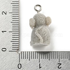 Süße Anhänger aus beflocktem Harz&nbsp;RESI-L043-01P-03