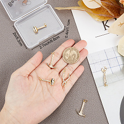 8 stücke 4 arten rack überzug messing micro pave zirkonia werkzeug anhänger&nbsp;KK-BBC0008-23