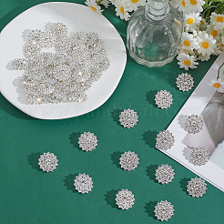 40 Stück Legierungs-Strass-Ösenknöpfe&nbsp;BUTT-ME0001-28S