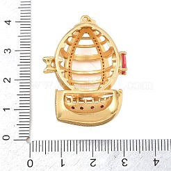 Colgante micropavé cubic zirconia de latón&nbsp;CU-CBAB3AD-04G-02