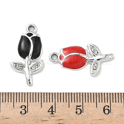 Legierung Emaille Strass Anhänger&nbsp;FIND-L024-19P