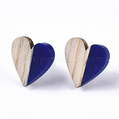 Pendientes de resina y madera&nbsp;EJEW-N017-002A-C01