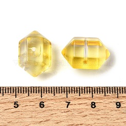 Perles de verre transparent teintées et chauffées&nbsp;GLAA-F132-01F