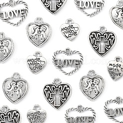 80 stücke 5 stile tibetischen stil zinklegierung charms&nbsp;TIBEP-FS0001-38