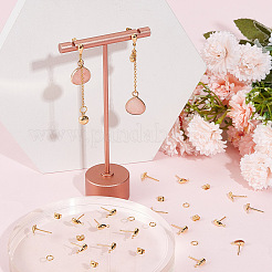 100 pièce de boucles d'oreilles à tige en laiton en forme de larme&nbsp;DIY-GO0001-15