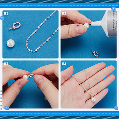 2 pieza de 925 colgantes de plata de ley con rhinestone de cristal&nbsp;STER-ME0001-24P