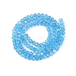 Chapelets de perles en verre électroplaqué&nbsp;EGLA-A044-T3mm-L08