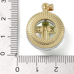 Micro pavè di zirconi in ottone con pendenti in vetro&nbsp;KK-Q815-01G-03