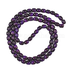 Colliers de perles de verre teintées imitation œil de tigre&nbsp;GLAA-H040-02B