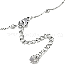 Colliers à chaîne satellite avec pendentif nœud papillon en acier inoxydable 304&nbsp;NJEW-I129-06P