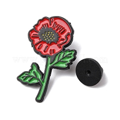 Épingles en émail en forme de coquelicot&nbsp;JEWB-A038-10A-EB