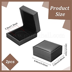 Rechteckige Münzaufbewahrungsboxen aus PU-Kunstleder&nbsp;CON-WH0086-102B-01