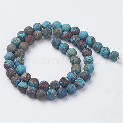 Natur chrysocolla runde Perle Stränge&nbsp;G-G969-4mm
