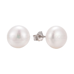 Regali di san valentino per lei 925 orecchini a bottone a sfera in argento sterling&nbsp;EJEW-D029-8mm-2