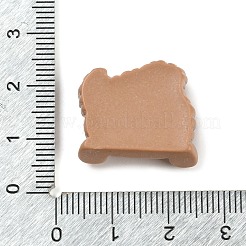 Simpatico cabochon decodensato in resina opaca con osso mangia cane&nbsp;CRES-Q220-04A-02