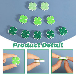 15 perline focali in silicone ecologico per uso alimentare in 3 colori di trifoglio&nbsp;SIL-CA0002-90