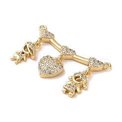 Pendenti in ottone con zirconi cubici&nbsp;KK-M287-05G-C