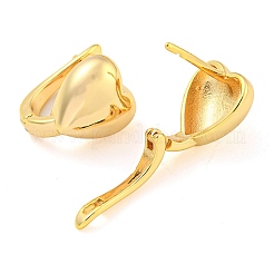 Orecchini a cerchio in ottone a forma di cuore da donna&nbsp;EJEW-M255-04G