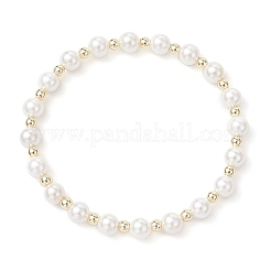 Stretch-Armbänder aus Muschelperlen mit runden Perlen für Damen&nbsp;BJEW-JB11998-03