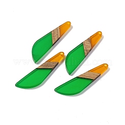 Grandes colgantes de resina transparente y madera de nogal&nbsp;RESI-M027-07C