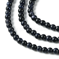 Sintetici blu Goldstone fili di perline&nbsp;G-N0200-01D-2mm