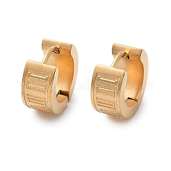 Boucles d'oreilles créoles en acier inoxydable 304 à effet poli&nbsp;EJEW-M001-39G