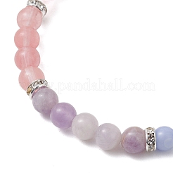 Pulseras elásticas de cuentas de piedras preciosas mixtas naturales de chakras para mujer&nbsp;BJEW-JB13200-02