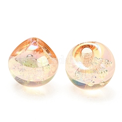 Placcatura uv perline acriliche iridescenti arcobaleno&nbsp;X-OACR-G012-04B