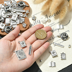 50 pz 10 impostazioni di strass con pendente in lega di stile tibetano&nbsp;FIND-CJ0001-13