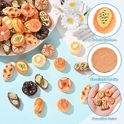 60 Stück opake Harz-Imitat-Lebensmittel-Decoden-Cabochons&nbsp;RESI-YW0004-53