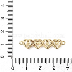 Muttertags-Herz aus Messing mit Mikropflaster und klarem Zirkonia und den Worten „Mama“&nbsp;KK-D431-003G