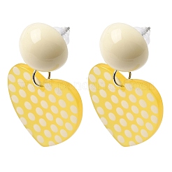 Boucles d'oreilles pendantes en résine et alliage pour femmes&nbsp;AL-CBA1AA3-07G