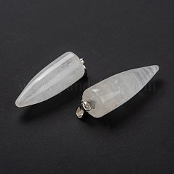 Natürliche Quarzkristall spitze Anhänger&nbsp;G-D040-01P-B15