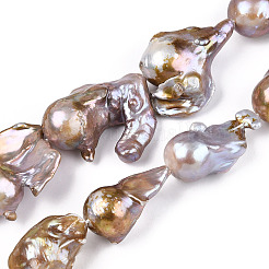 Natürliche Barockperle Keshiperlen Stränge&nbsp;PEAR-S019-04D