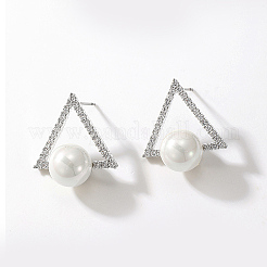 Boucles d'oreilles élégantes à tige triangulaire en laiton&nbsp;YL4507-2