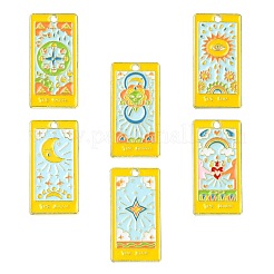 30pcs 6 styles de pendentifs en émail en alliage&nbsp;ENAM-CJ0005-73