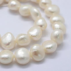 Brins de perles de culture d'eau douce naturelles&nbsp;PEAR-K004-04D