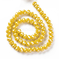 Chapelets de perles en verre électroplaqué&nbsp;LS-EGLA-A034-P1mm-A07