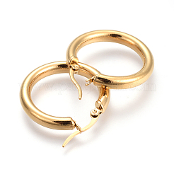 Pendientes de aro de acero inoxidable 201&nbsp;EJEW-A052-19J-G