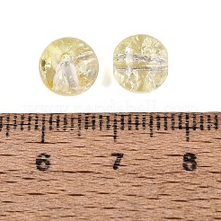 Perle di vetro craquelé con verniciatura a spruzzo trasparente&nbsp;GLAA-L046-01B-10