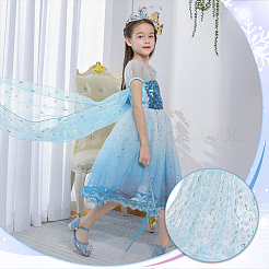 Nylonnetzstoff mit Schneeflockenmuster&nbsp;DIY-WH0581-11B