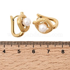 Pendientes de aro planos y redondos de acero inoxidable 304&nbsp;EJEW-P344-02G