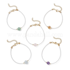 Bracelets ronds en perles de pierres mélangées&nbsp;BJEW-JB12955