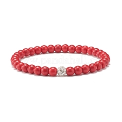 Bracelet extensible en perles rondes synthétiques turquoise (teintes)&nbsp;BJEW-JB07484