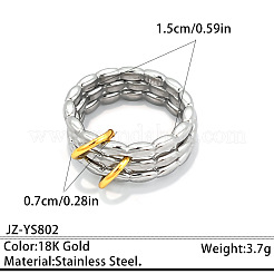 Anelli bicolore in acciaio inossidabile 304&nbsp;WG54557-04