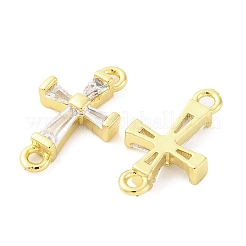Verbindungsanhänger aus Messing mit durchsichtigen Kubisch Zirkonia&nbsp;KK-D325-05G