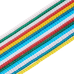 14 Stränge 7 Farben transparente Glasperlenstränge&nbsp;GLAA-TA0004-22
