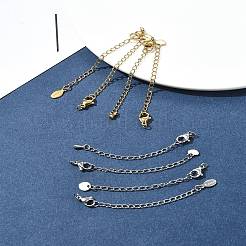 8 Stück 4 Stile 304 Edelstahl Kettenverlängerung&nbsp;FIND-FS0002-95