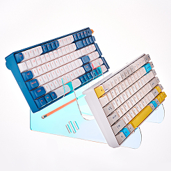 2-stöckiger Tastaturständer aus transparentem Acryl&nbsp;ODIS-WH0027-055
