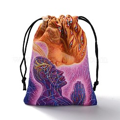 Velluto stampato con buste portaoggetti in lino&nbsp;AJEW-D058-01C